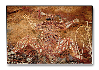 Austrálie - Aboriginské nástěnné malby