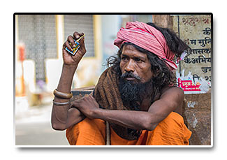Indie - sádhu, svatý muž