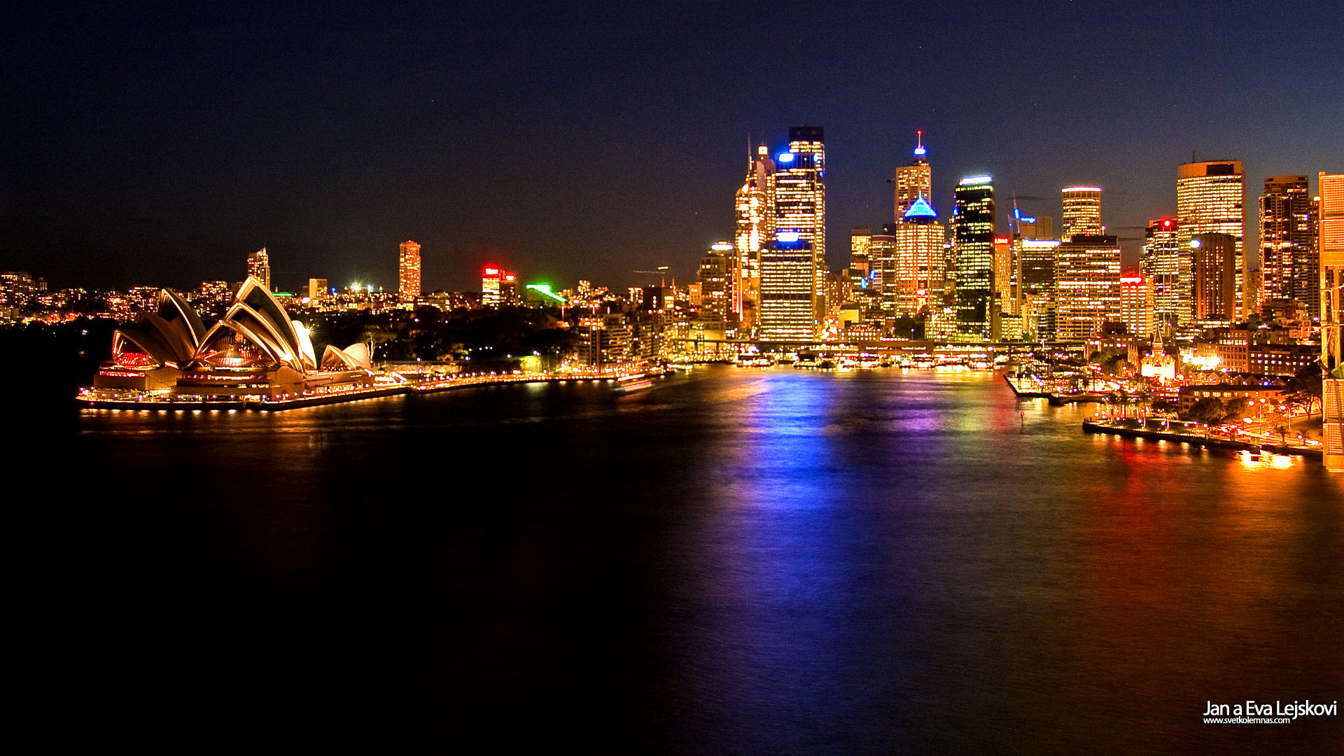Tapeta na plochu, Austrálie - Sydney v noci